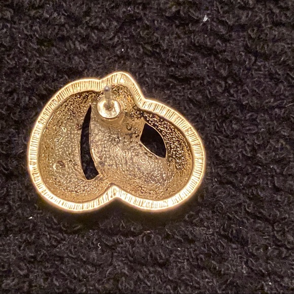 Vintage Swirl Gold Toned Pierced Earrings - Picture 6 of 9